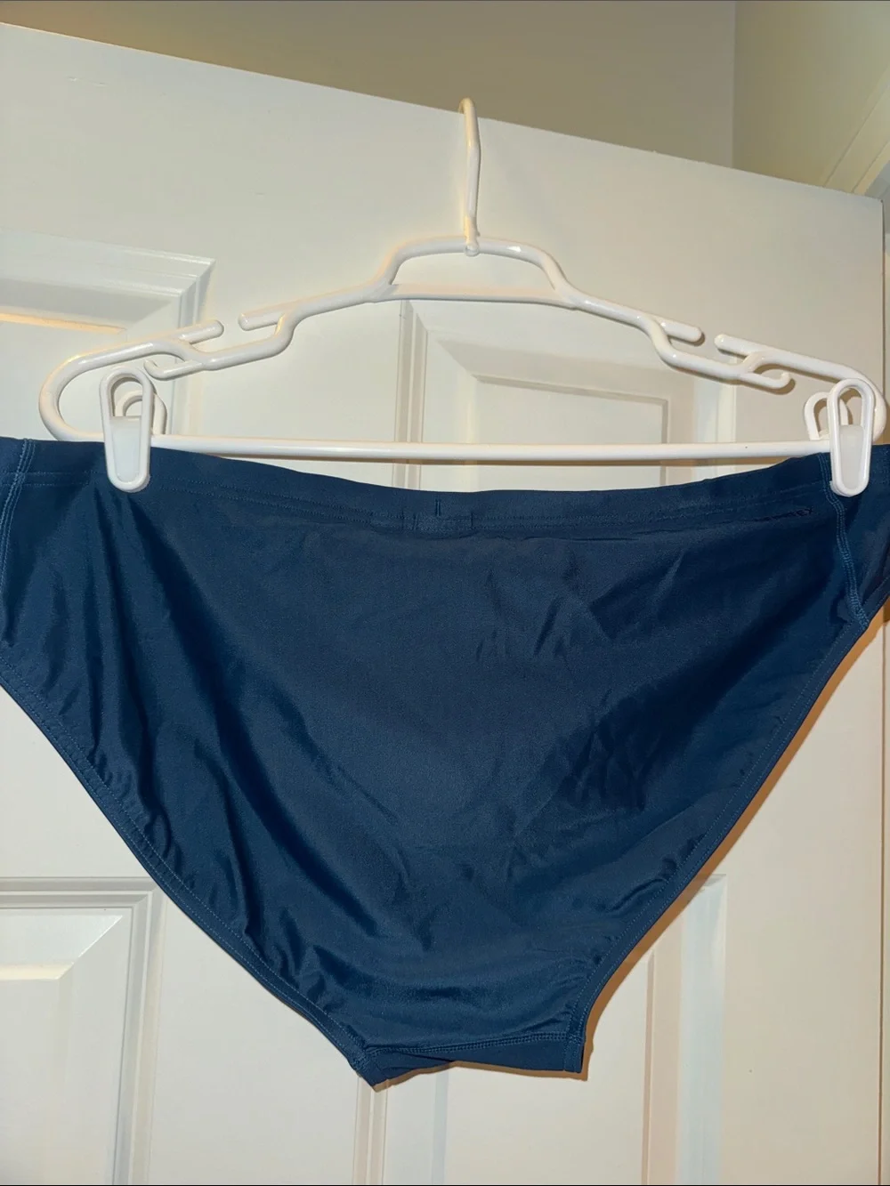 adidas Men’s Navy Teal Swim Briefs with Aqua Wave Print